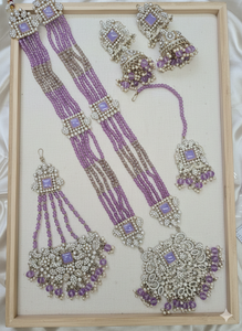 Most Trendy <b>Women</b> <b>Jewellery</b> Wedding Function Zircon Studded Antique Gold Plated Long Ethnic <b>Jewellery</b> <b>Set</b> Earrings Mangtika - Product Image 6