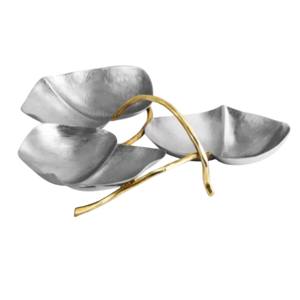 Juego de Tazones Decorativos Ecológicos de Latón de Alta Calidad con Diseño de Orquídeas y Tazón de Servir de Acero Inoxidable para Hotel - Product Image 4