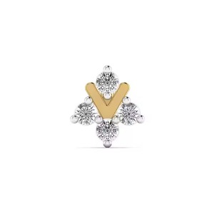 Delicate 0.039CT Brilliant Round Cut Diamond <b>Nose</b> Pin 14KT Rose <b>Gold</b> Casual Wear and Wedding Gift Fine Jewelry for Women - Product Image 1