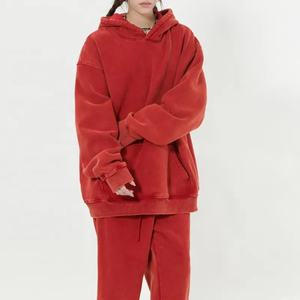 Survêtement pour femmes surdimensionné personnalisé en coton éponge français survêtement ensemble unisexe deux pièces français éponge survêtements - Product Image 4