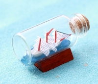 Accessoires pour la maison créatifs Drift Bottle Wishing Gift Handmade Mini Fish tank Landscape Small Decoration