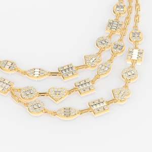 Gargantilla Valencia de Oro de 18K con Collar de Diamantes Cultivados en Laboratorio - Product Image 2