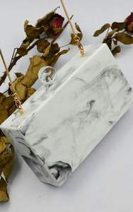 Bolso de noche de resina jaspeada Monedero de moda de gama alta - Product Image 6
