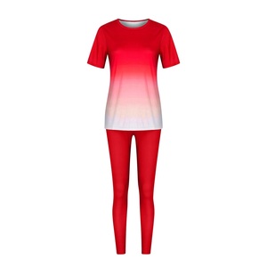 Survêtement décontracté deux pièces OEM ODM pour femmes Fabricant de vêtements de sport à la mode avec logo personnalisé - Product Image 2
