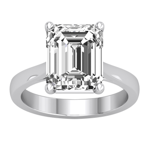 Anillo de Diseño Clásico de Lujo en Oro Amarillo y Blanco de 9K para Mujer con Diamante Cultivado en Laboratorio de 5.07 Quilates, Claridad VS, Color EF, Corte Brillante Redondo - Product Image 1