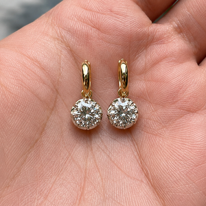 Boucles d'oreilles en diamant or blanc Caravan Daylight, poids total 1-1 carat - Product Image 3