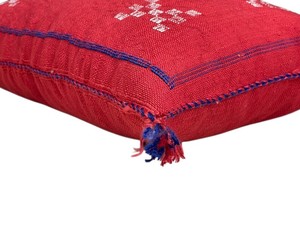Housse de coussin Sabra marocaine de luxe faite à la main, motif tribal géométrique berbère, écologique, personnalisable, 100% coton pour lit - Product Image 3