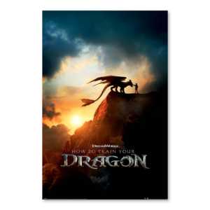 วิธีการฝึกมังกรของคุณ โปสเตอร์หลักจากภาพยนตร์แอนิเมชั่น ดีไซน์ทันสมัยสำหรับติดผนัง - Product Image 1