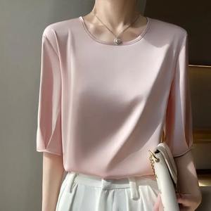 100% Cotton Summer <b>Women's</b> <b>T</b>-<b>shirt</b> Bottoming Basic Fashionable Lady Solid Short Sleeve <b>Loose</b> Tops <b>Shirts</b> trending - Product Image 5