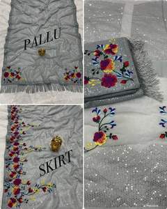 Vêtements fantaisie haute sur demande à la mode Top qualité Georgette Saree avec chemisier avec fil et séquence travail approvisionnement en gros - Product Image 2