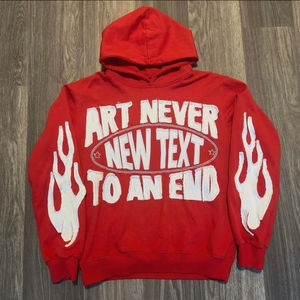 Personnalisé 420 Gsm Coton Graphique Poids Lourd Streetwear Distressed Applique Broderie Patch Logo Hommes Surdimensionné Impression Hoodies - Product Image 1