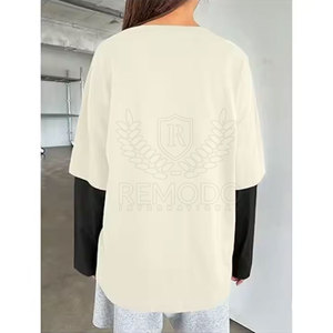 Camiseta de Doble Capa 100% Algodón para Mujer, Logotipo Personalizado, Secado Rápido, Transpirable, para Venta en Línea - Product Image 5