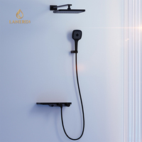 Robinets de baignoire noirs, ensemble douche, robinets de baignoire, robinet griferia torneira banheiro torneira