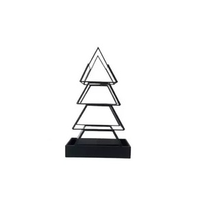 Haute vente arbre noir de Noël Design métal chauffe-plat votif nouveau Design fer et cire fabricant votif pour l'exportation - Product Image 2