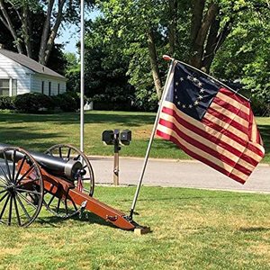 Drapeau brodé Betsy Ross 3x5 pieds, teinté au thé, 13 colonies, vintage américain pour extérieur, 13 étoiles, rayures cousues, USA TOP FLAGSINC - Product Image 5