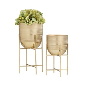 Jardinière élégante martelée Pot de plantes d'intérieur décoratif durable Pot Vintage pour accessoires de jardin décor à la maison - Product Image 6