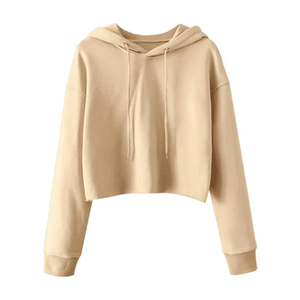 Sudaderas Cortas de Felpa para Mujer, de Excelente Calidad, Lisas, con Capucha, Personalizables con Logotipo, Estilo Urbano, de Secado Rápido y Transpirables - Product Image 3