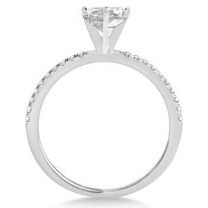 Bague de fiançailles en or blanc 14 carats avec diamants, forme ovale de 2,50 carats, style élégant - Product Image 2