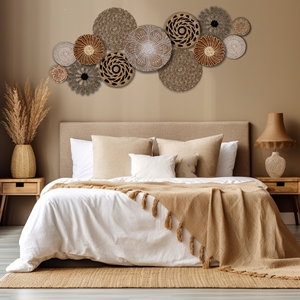 Best Selling Bohemian Seagrass Rattan Water Hyacinth Wall Hangings <b>Decorative</b> <b>Home</b> <b>Decorations</b> for Living Room Bedroom - Product Image 2