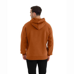 Sudadera con capucha de peso pesado para hombre, diseño de logotipo personalizado, material mezclado de algodón de ajuste regular para invierno - Product Image 3