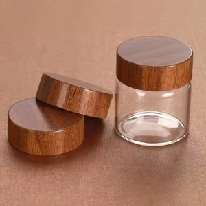 Jm Bán Buôn Nhà Bếp Thực Phẩm Lưu Trữ Cookie Mason <span class=keywords><strong>Jar</strong></span> Rộng Miệng Lon <span class=keywords><strong>Glass</strong></span> Container Nhà Sản Xuất Với Keo Gỗ Kín Nắp Đậy - Product Image 5
