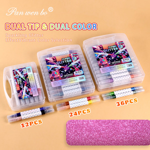 Lot de 36 marqueurs métalliques scintillants, 72 couleurs, double pointe, effet pailleté, <span class=keywords><strong>pour</strong></span> cartes et loisirs créatifs - Product Image 6