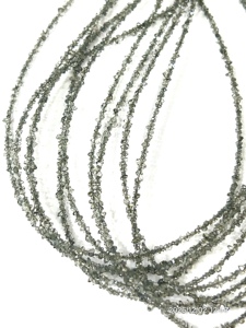 Cuentas de Cuarzo Herkimer de Calidad AAA, Color Gris Oscuro Natural, Recubiertas, Tamaño 2-3 mm - Product Image 3