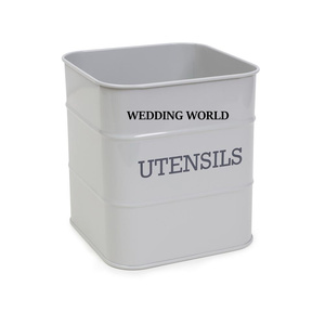 Galvanized Rustic <b>Utensil</b> Tray Rectangle Shape tabletop Flatware Caddy Classic Stylish Vintage <b>Utensil</b> Caddy - Product Image 6