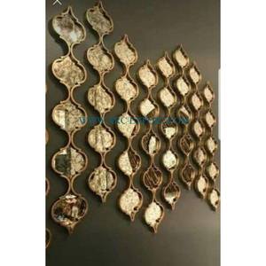 Arte creativo hecho a mano Latón chapado en oro espejo de pared elegante superventas maravilloso diseñador de lujo hogar decorativo espejo de pared - Product Image 5