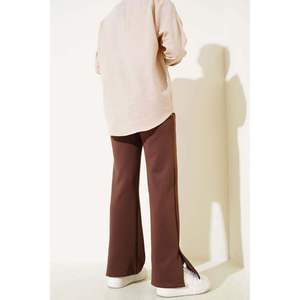 Marrón para pantalones de buceo con cintura elástica transpirable Pantalones largos con aberturas para las piernas Estilo casual Decoración hueca Tamaño XL Color - Product Image 2