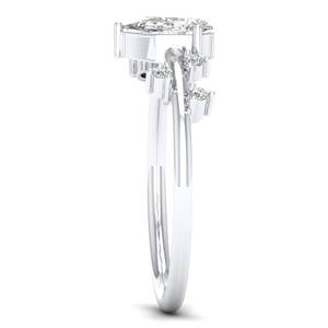 REYES lujo 925 plata esterlina VVS Moissanite anillo de compromiso para mujer con 14K oro blanco rodio plateado exquisita joyería - Product Image 3