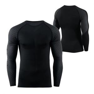Camisetas de Compresión Deportivas Transpirables de Alta Calidad para Hombre, Manga Larga, Poliéster/Spandex, Servicio OEM Personalizable - Product Image 4