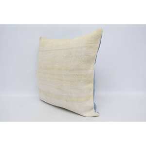 Oreiller en laine de luxe 28x28 pouces Beige Kantha Patchwork coussin décoratif tissé Vintage moelleux motif Portable pour literie canapé - Product Image 4