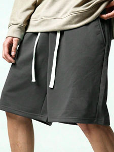 High Quality Heavyweight Cotton Fleece Men's Jogger Casual Custom Streetwear Plus Size Loose Fit Comfortable <b>Hip</b> Hop Shorts - Product Image 3