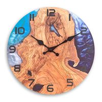 Jam dinding kayu hitam dan jam tangan Modern sederhana dan modis dekorasi rumah ukiran dan desain kerajinan kustom