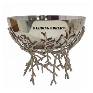 Bol à chocolat en acier inoxydable plaqué nickel, fait à la main, bol à bonbons de qualité supérieure, nouveau bol à chocolat design - Product Image 2