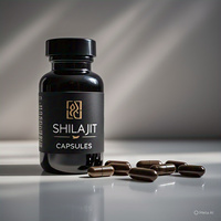 Cápsulas de Shilajit de alta calidad puras verificadas por GMP, ácido fúlvico seco orgánico Natural, garantía de devolución de dinero, embalaje de 60 uds.