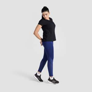 High Waist Slim Fit Navy Stretch Net <b>Leggings</b> XXL Size Breathable Crossover <b>Flare</b> Tie Dyed Nylon/Spandex Custom Washed Mesh - Product Image 4