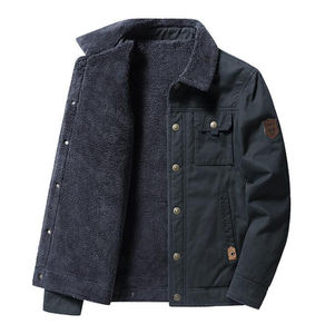 Veste d'hiver décontractée pour homme, très vendue, chaude, épaisse, en polaire, avec un design patchwork brodé, imprimé, style vintage, pour l'extérieur - Product Image 4