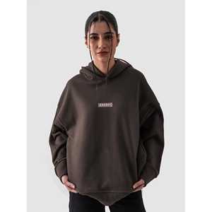 Sudadera con Capucha Marrón Mocha Desgastada, Talla XXS, Estilo Urbano, 100% Algodón, Sudadera de Invierno con Cierre de Cremallera - Product Image 2