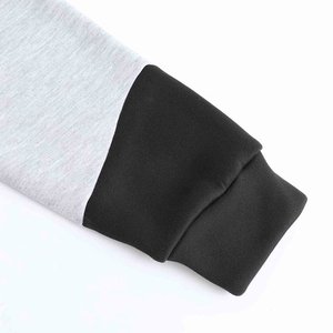 Men's M White Color Block <b>Polyester</b> <b>Hoodie</b> - Everyday Streetwear, Affordable Casual & Active Wear for Men - Product Image 3