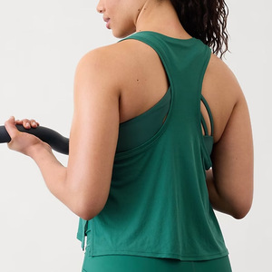 La mejor oferta, camiseta sin mangas de calidad Premium para mujer, ropa de Fitness ajustada transpirable, camiseta de gimnasio sin mangas de verano, patrón sólido - Product Image 6