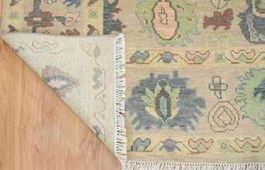 Tapis en laine Oushak noué à la main de qualité supérieure, écologique, antidérapant, lavable, à poils bouclés doux, 100% laine, pour sols, cuisine, bureau, usage domestique - Product Image 5