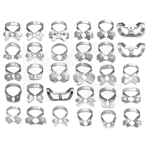 Juego de abrazaderas de presa de goma Abrazaderas de presa de goma endodónticas Instrumentos dentales Juego de abrazaderas ENDO con placa 31 piezas Instrumentos quirúrgicos - Product Image 5