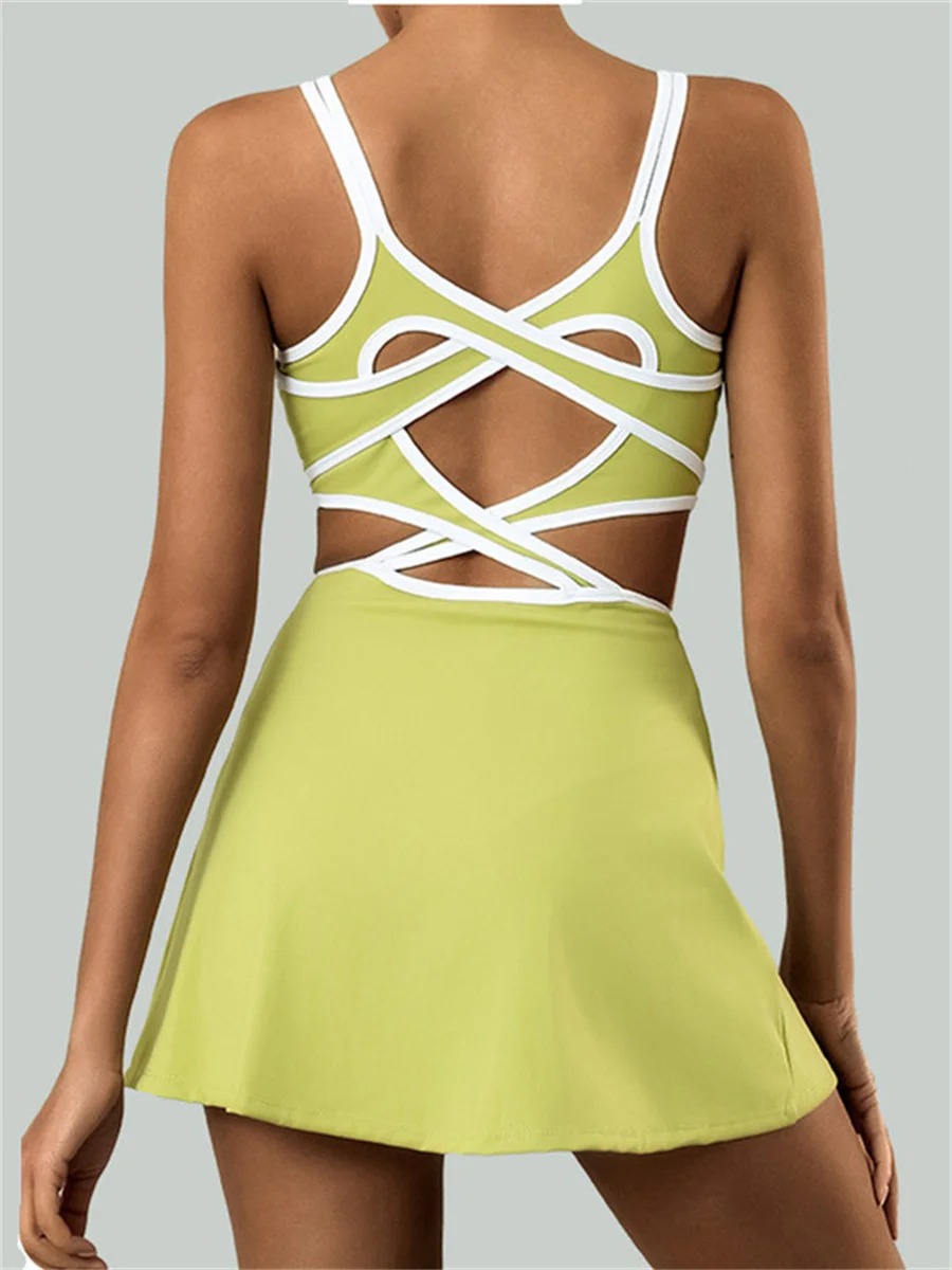 Tennis Dress Women Sleeveless Push Sport Dresses Training Tennis Dress Women Sleeveless Push Sport Dresses Training