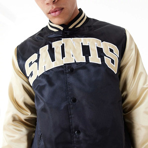 Service OEM Veste de baseball brodée en satin personnalisée de style urbain pour hommes Vestes d'université en satin pour hommes - Product Image 4