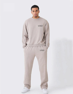 Conjunto Deportivo de Algodón 100% Pesado de Alta Calidad al por Mayor OEM, Unisex, Transpirable, de Secado Rápido, 2 Piezas, Sudadera y Pantalones Deportivos - Product Image 1