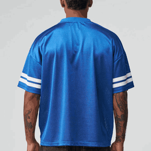 Camisetas de fútbol de poliéster de malla con cuello en V para hombre y mujer, camisetas personalizadas con estampado de nombre de equipo, ropa deportiva para jóvenes, camisetas para hombre - Product Image 2