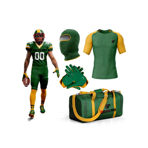 Ensemble de haute qualité de gants de football américain, casque de compression et sac – Conception personnalisée, vente en gros, fabrication sportive - Product Image 1