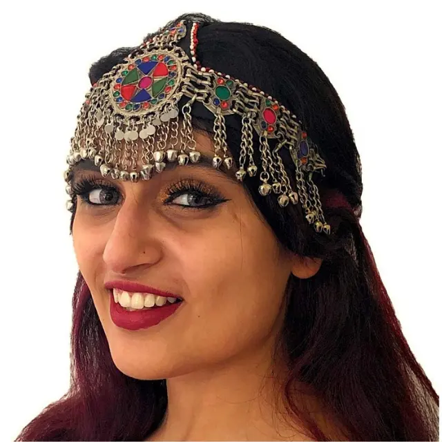 New Design Women Head Piece Hair Jewelry Custom Packing Wholesale Price Bulk Quantity Afghan Kuchi Forehead Jewelry for Girls